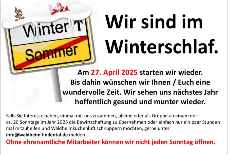 Winterschlaf 2024/25 Grafik